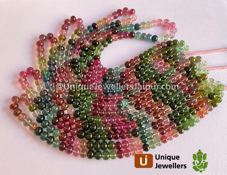 Tourmaline Smooth Roundelle Beads