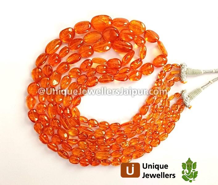 Mandarin Garnet Smooth Nuggets Beads