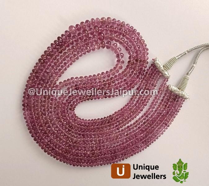 Rubellite Smooth Roundelles Beads