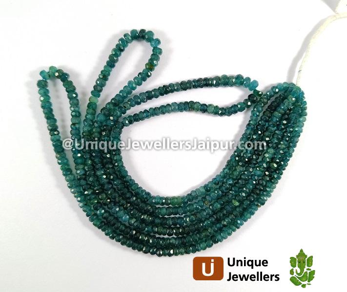 Grandidierite Faceted Roundelle Beads