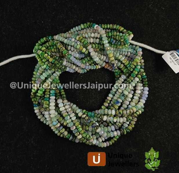 Hackmanite Shaded Faceted Roundelle Beads