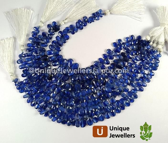 Kyanite Faceted Pear Beads