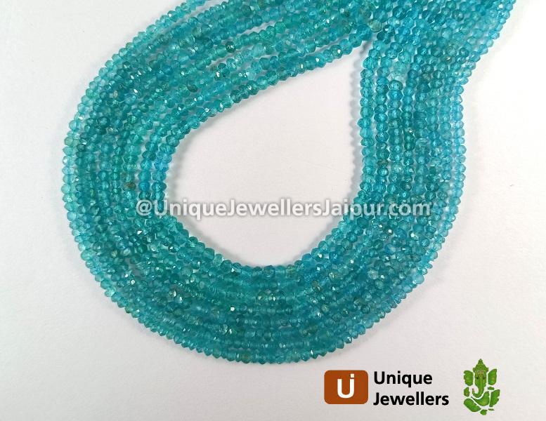 Sky Blue Apatite Faceted Roundelle Beads