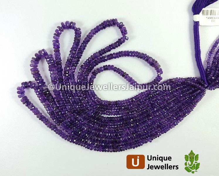 Amethyst Faceted Roundelle Beads