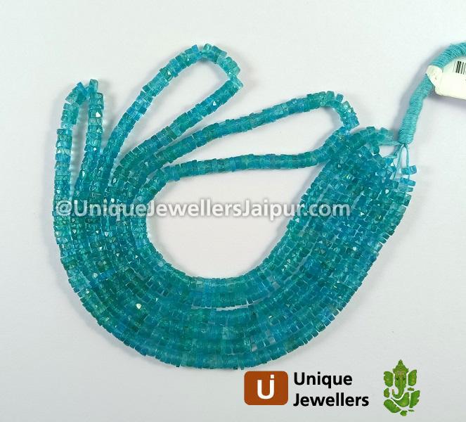 Apatite Faceted Tyre Beads