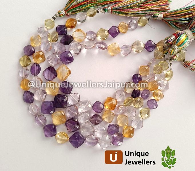 Multi Stone Faceted Kite Beads
