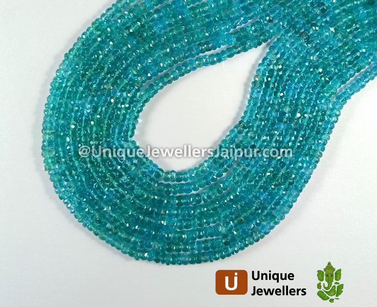 Apatite Faceted Roundelle Beads