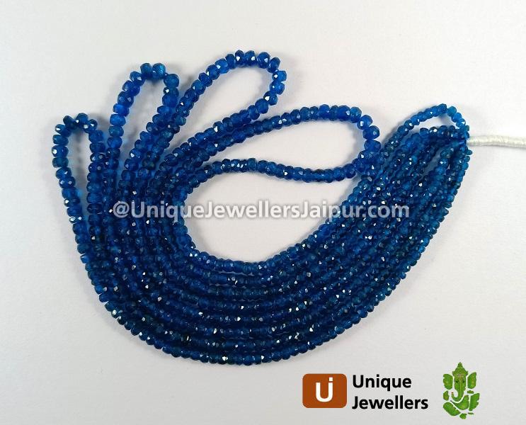 Neon Apatite Faceted Roundelle Beads