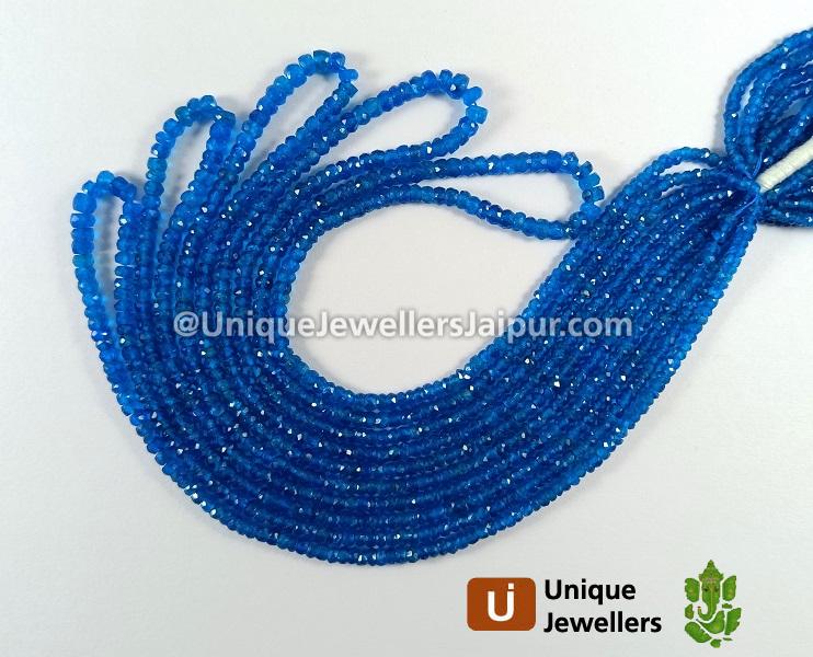 Neon Apatite Faceted Roundelle Beads