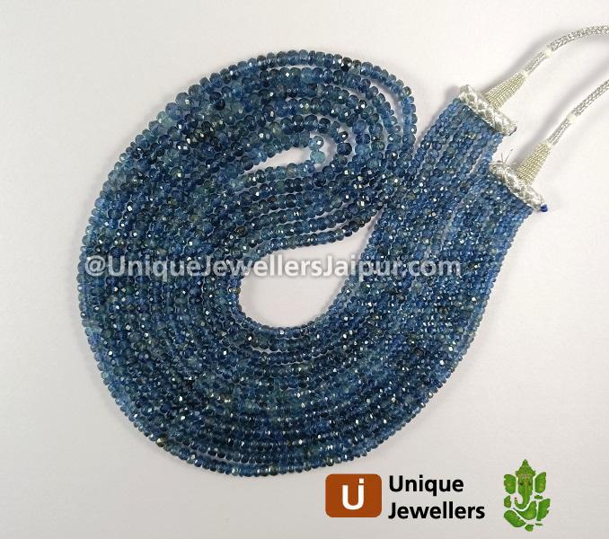 Santa Maria Aquamarine Faceted Roundelle Beads