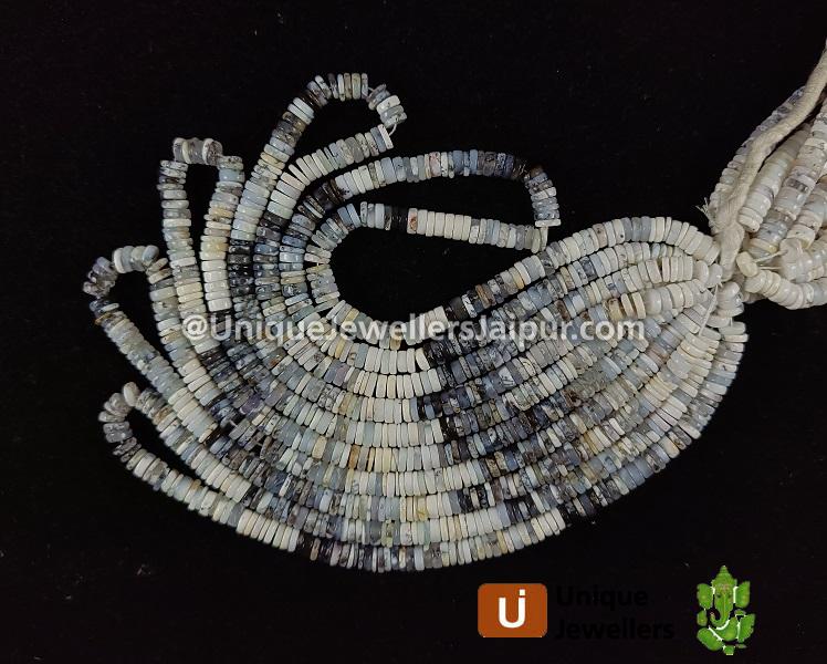 Dendritic Opal Smooth Tyre Beads