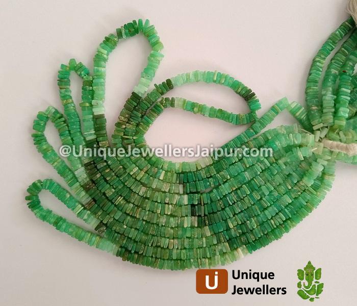 Chrysoprase Smooth Heishi Square Beads