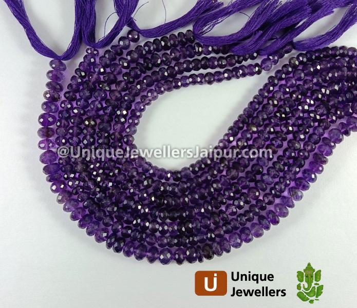 Amethyst Faceted Roundelle Beads