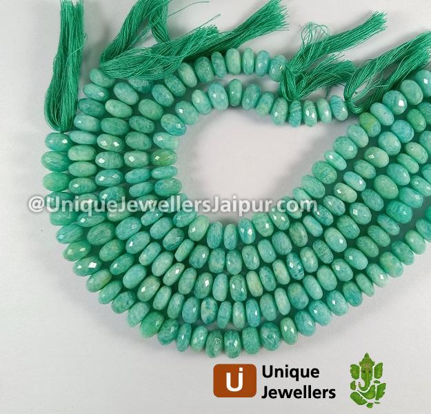 Amazonite Faceted Roundelle Beads