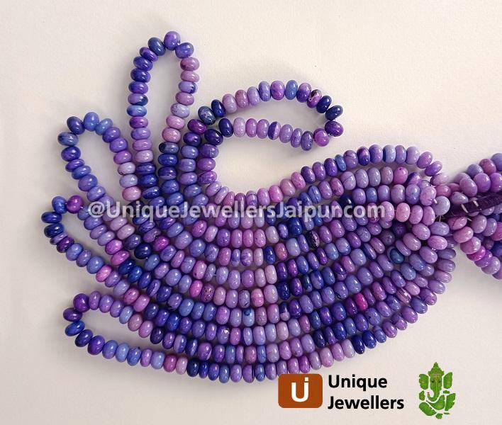 Purple Opal Shaded Smooth Roundelle Beads