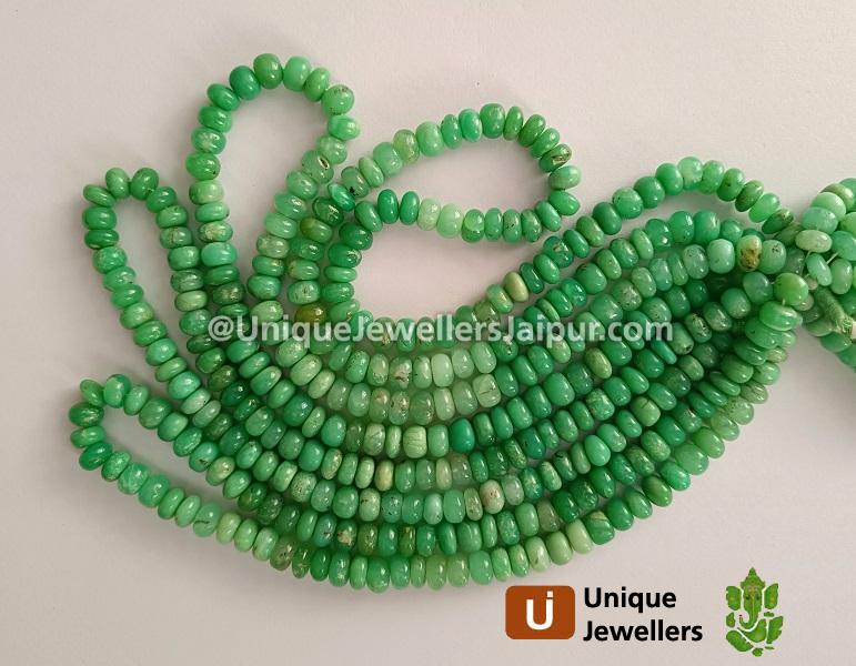 Chrysoprase Smooth Roundelle Beads