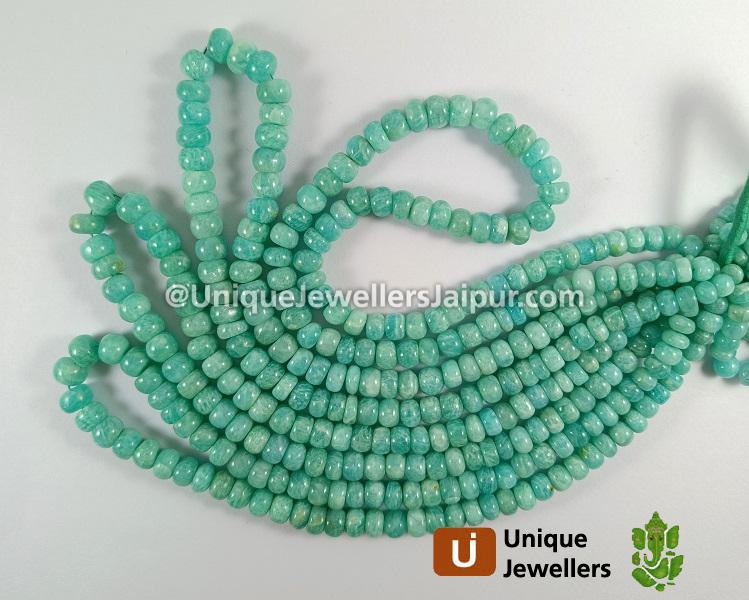 Amazonite Smooth Roundelle Beads