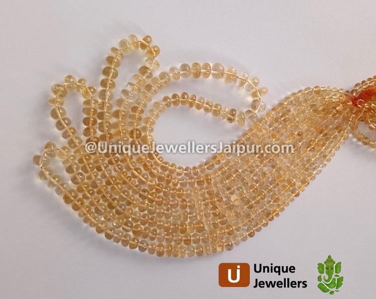 Citrine Smooth Roundelle Beads