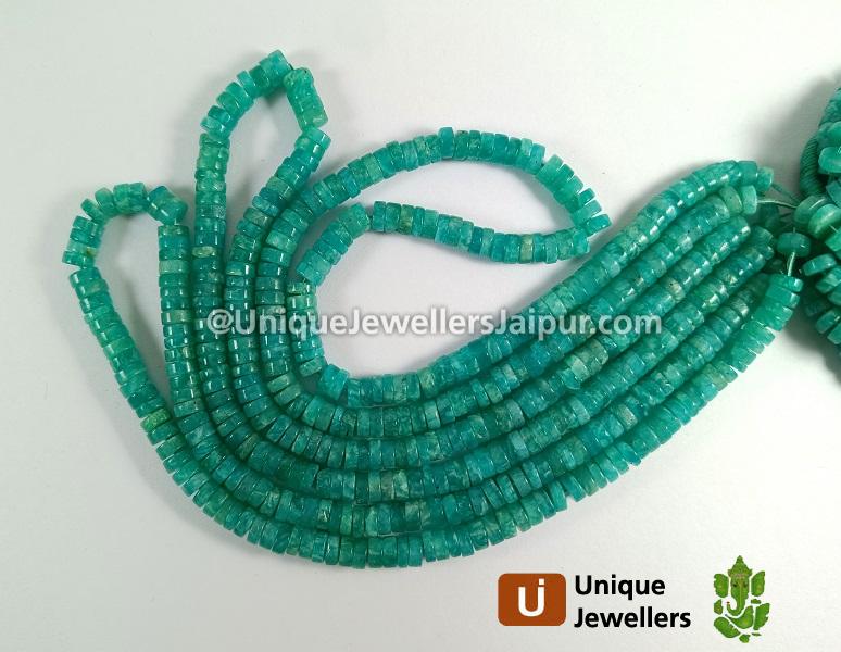 Amazonite Smooth Tyre Beads