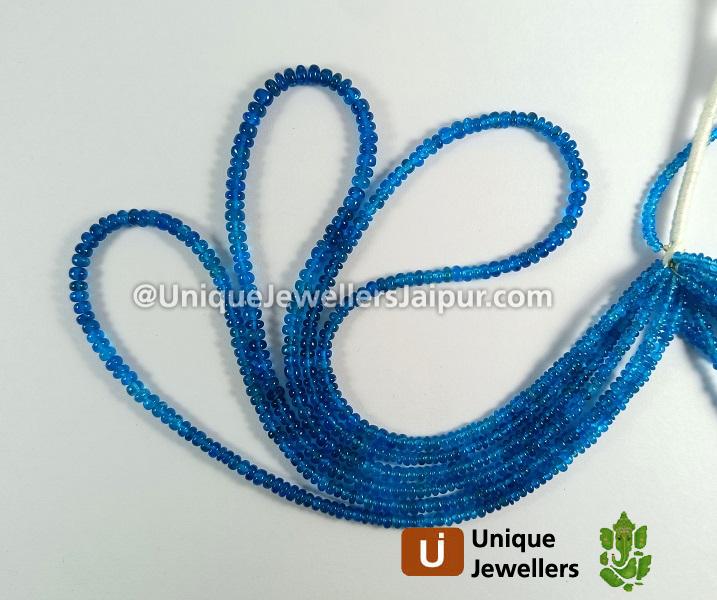 Neon Apatite Smooth Roundelle Beads