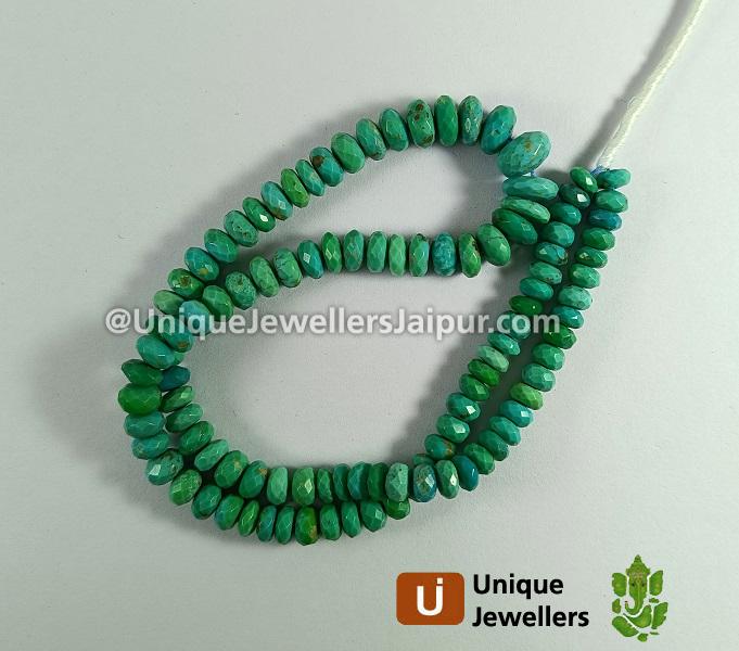 Turquoise Faceted Roundelle Beads