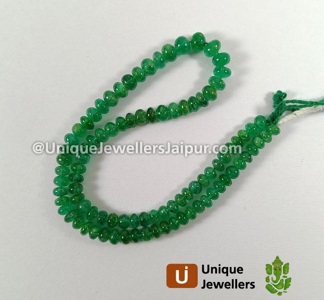 Emerald Smooth Roundelle Beads