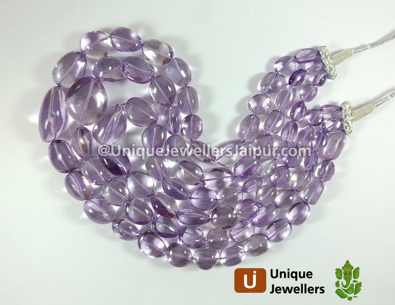Pink Amethyst Smooth Nuggets Beads