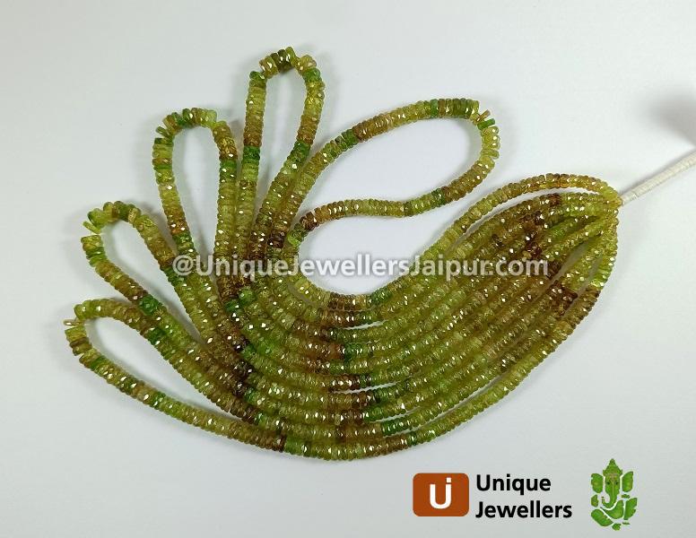 Sphene Shaded Faceted Tyre Beads