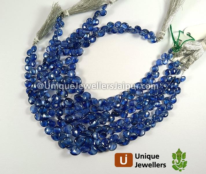 Kyanite Smooth Heart Beads