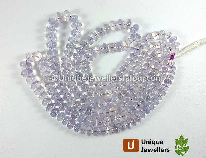 Lavender Quartz Smooth Roundelle Beads