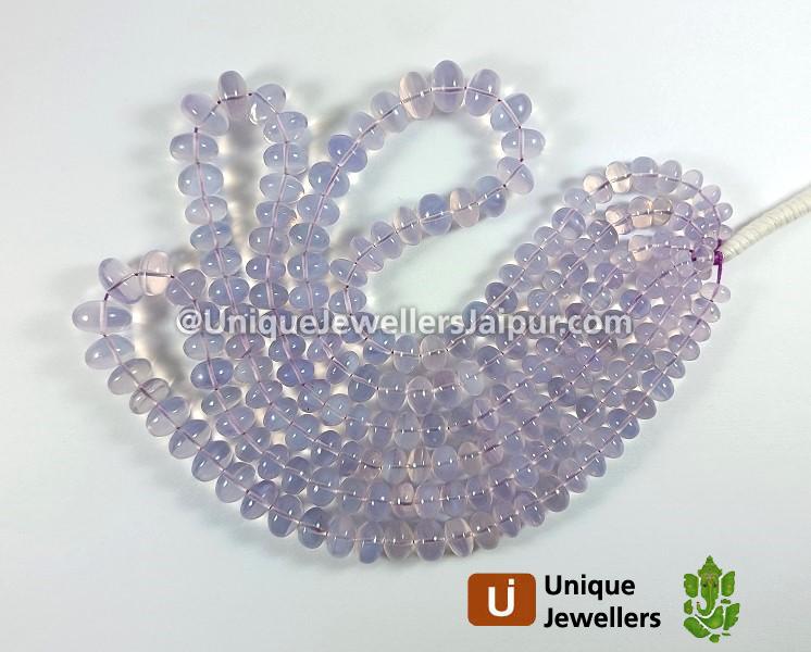 Lavender Quartz Smooth Roundelle Beads