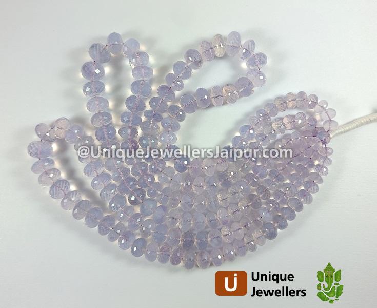 Lavender Quartz Faceted Roundelle Beads