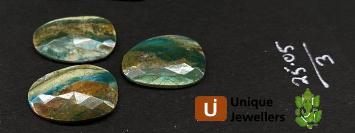 Andean Blue Opal Rose Cut Slices