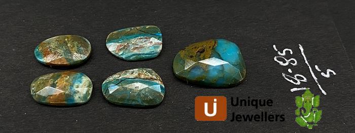 Andean Blue Opal Rose Cut Slices