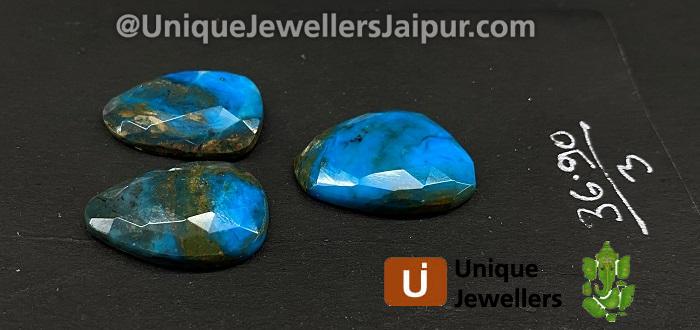 Andean Blue Opal Rose Cut Slices