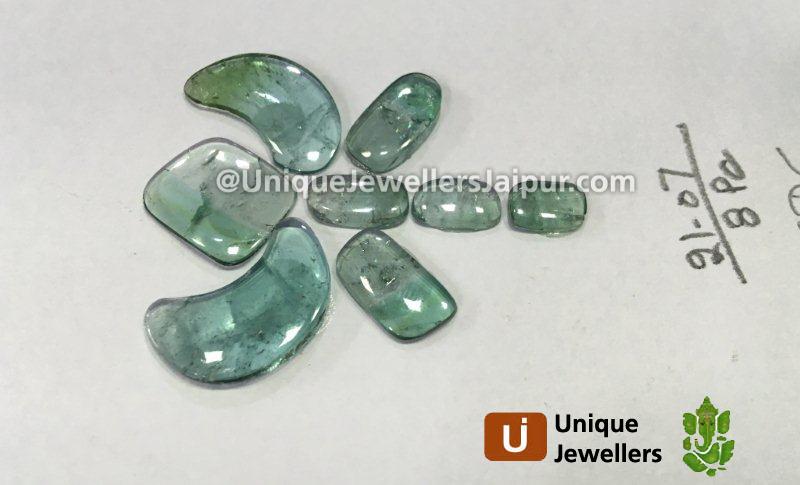 Greenish Blue Tourmaline Smooth Slices