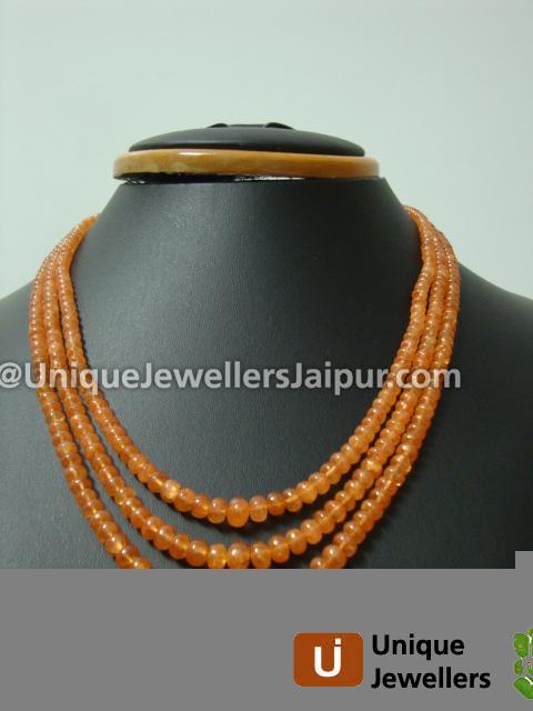 Fanta Spessartite Plain Roundelle Beads